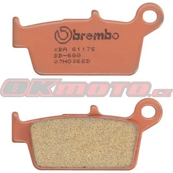 Brzdová destička Brembo (Itálie) Zadní brzdové destičky Brembo 07HO26SD - Honda XR 230ccm - 10>
