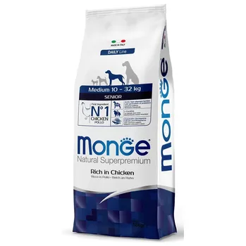 Krmivo pro psa Monge Dog Senior Medium Breed Chicken/Rice 12 kg