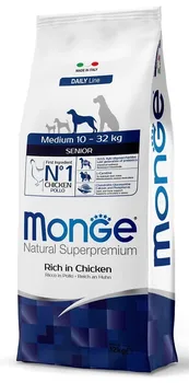 Krmivo pro psa Monge Dog Senior Medium Breed Chicken/Rice 12 kg