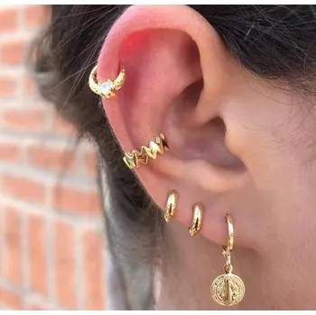 Náušnice Carla Dámská sada 5 náušnic Talon zlatá