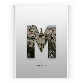 Plakát Plakát / Obraz Madrid A4 - 21 x 29,7 cm Pololesklý saténový papír