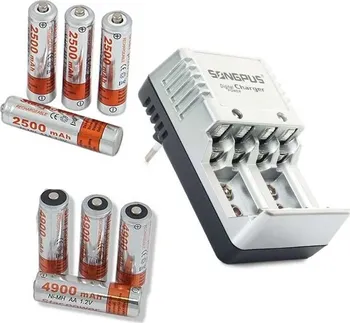 nabíječka baterií Nabíjecí baterie s nabíječkou 4x AA a 4x AAA