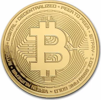 New Zealand Mint Bitcoin zlatá mince 31,1 g