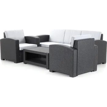 Zahradní sestava Zahradní ratanový nábytek OKZET GREY DeLuxe