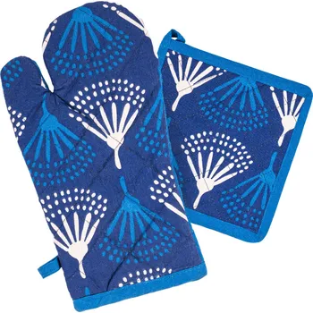 Chňapka Trade Concept Chňapka a podložka Padáčky, sada 2 ks, modrá