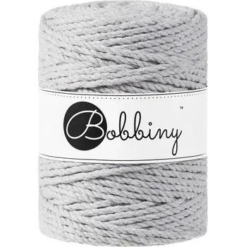 Příze Bobbiny bavlněná šňůra na macramé 3ply XXL light grey