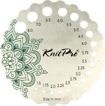 Nástroj na niť a příze KnittPro Mindful měřidlo na jehlice