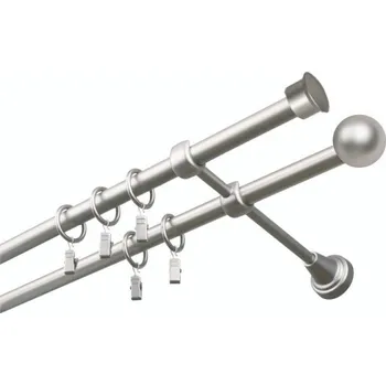 Garnýž Garnýž kovová 150 cm dvouřadá - dvojitá 19 Duo satina