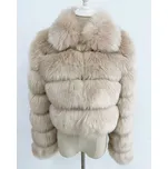 Chlupatý kožich crop bunda zimní se stojáčkem Barva: Khaki, Velikost: XL