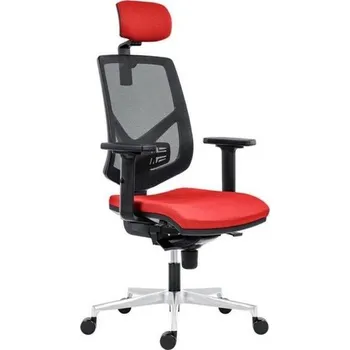 Židle kancelářská Skill 1750-SYN, hlavová opěrka, červená