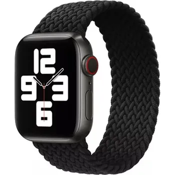 Příslušenství k chytrým hodinkám Nylonový pletený navlékací řemínek pro Apple Watch velikost M Barva: Černá, Velikost: 42/44/45/46/49mm, Typ: 1