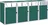 vidaXL Přístřešek na popelnice 2,86 x 0,81 m, zelený