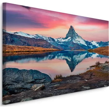 Plátno Ráno Ve Švýcarských Alpách Varianta: 30x20