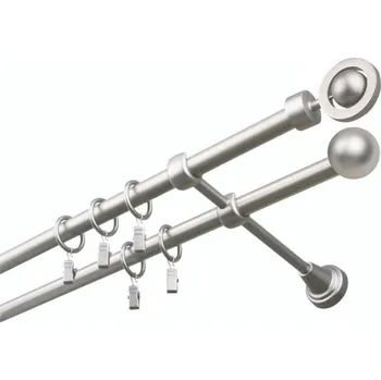 Garnýž Garnýž kovová 150 cm dvouřadá - dvojitá 19 Jupiter satina