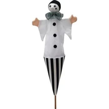 maňásek Moravská Ústředna Pierot 54 cm 3v1, kornoutový maňásek