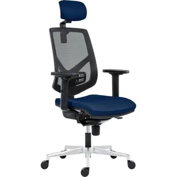Židle kancelářská Skill 1750-SYN, hlavová opěrka, modrá