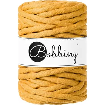 Příze Bobbiny bavlněná šňůra na macramé 9MM mustard
