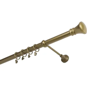 Garnýž kovová 480 cm jednořadá 25 žezlo zlatá antik