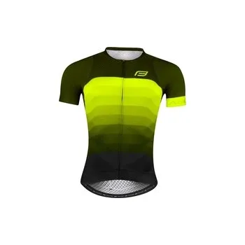cyklistický dres Force dres krátký rukáv Ascent zeleno-fluo, vel. XL