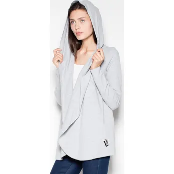 Dámský svetr Šedý kardigan s kapucí VT037 Grey Velikost: XL