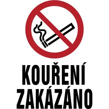 Značka Kouření zakázáno, samolepicí fólie, 297 × 420 mm