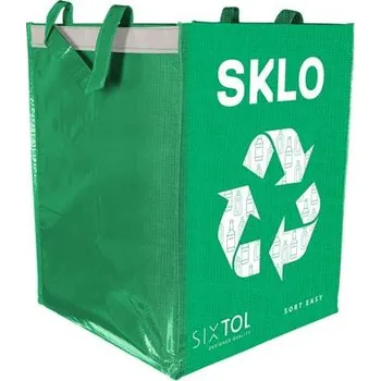 Odpadkový koš Taška na tříděný odpad SORT EASY GLASS, 30x30x40cm, 36l SIXTOL