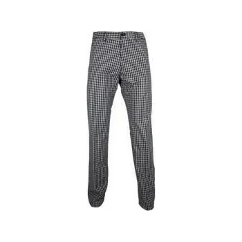 Pánské kalhoty Hugo Boss kalhoty Henus 5-W bílo hnědé kostka: 48