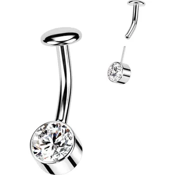 Piercing Šperky4U PUSH IN piercingu do pupíku TITAN - TIT1229-C