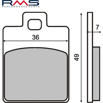 Brzdová destička Brzdové destičky RMS 225100300 organické