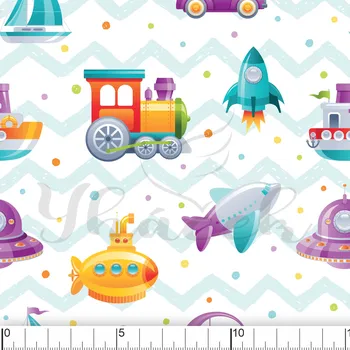 Zakázkový tisk, softshell, kočárkovina... Dopravní prostředky baby Látky k tisku: Microfirba