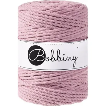 Příze Bobbiny bavlněná šňůra na macramé 3ply XXL dusty pink