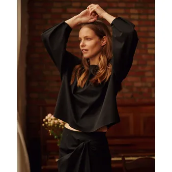 Dámská halenka Halenka Tova Twist černá Velikost: 40