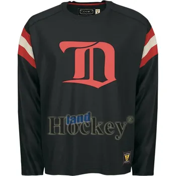 Pánské oblečení Triko CCM Classic Long Sleeve Detroit Barva: BK - Černá, Velikost: XL