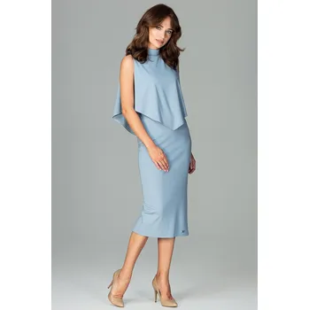 Dámské šaty Šaty s lehkým pláštěm K480 Blue Velikost: XL
