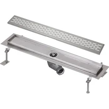 sprchový žlab SLKN 04EX - Nerezový koupelnový žlábek do prostoru, délka 95 cm, mat 68045 Sanela