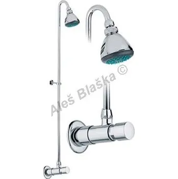 Vodovodní baterie Rubinetteria MCM International - Itálie | MCM 9004 AS nástěnná samouzavírací sprchová baterie - časová ,tlačná, tlačítková - CHROM MCM.9004AS
