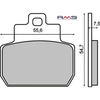 Brzdová destička Brzdové destičky RMS 225100780 organické
