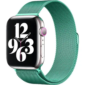 Příslušenství k chytrým hodinkám Ocelový milánský tah pro Apple Watch 38/40/41/42mm Barva: Limetková, Typ: 6