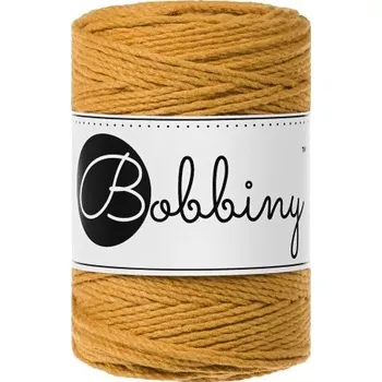 Bobbiny bavlněná šňůra na macramé 3ply BABY mustard