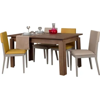 Jídelní stůl Jídelní rozkládací stůl Huqqa 150/170 cm dub Santana tmavý