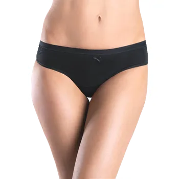 Kalhotky Italian Fashion Dámské bavlněné kalhotky Gee One Wiktoria braziliana černé M Černá