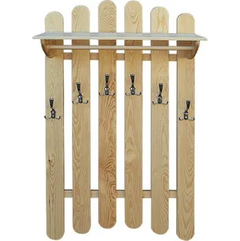 Věšák dřevěný věšák z masivu LUX 120/6 CWI343 drewmet