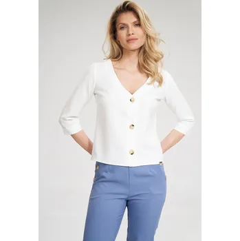 Dámská halenka Bílá halenka M699 White Velikost: XL