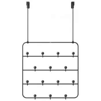 Věšák Organizér na zeď / dveře Estique Black Walnut