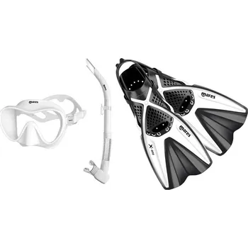 Ploutve Maska a Šnorchl TROPICAL set + Ploutve X-ONE MARES Bílá ML 39 až 43