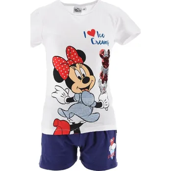 Dívčí tričko Modro-bílý letní dívčí set Disney Minnie Mouse Velikost: 116