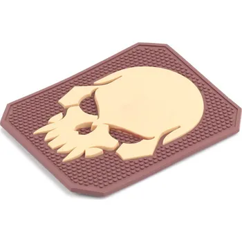 Nášivka EmersonGear PVC 3D nášivka "lebka" - světle hnědá