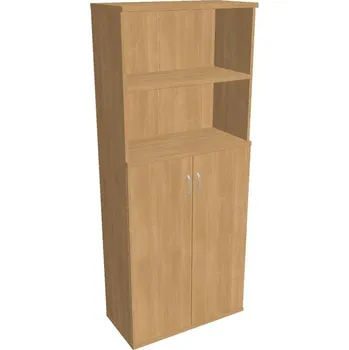 Kancelářský vozík HOBIS skříň policová dvéřová - S 5 80 04, dub + doprava zdarma