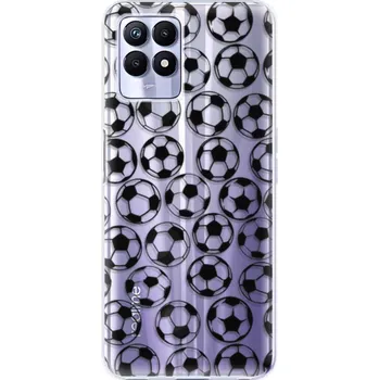 Pouzdro na mobilní telefon Odolné silikonové pouzdro iSaprio - Football pattern - black - Realme 8i