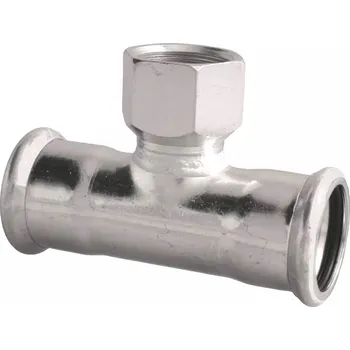 Fitinka IVAR PRESS T-kus 90° s vnitřním závitem 15-1/2"-15 mm uhlíková ocel IVC42.1512